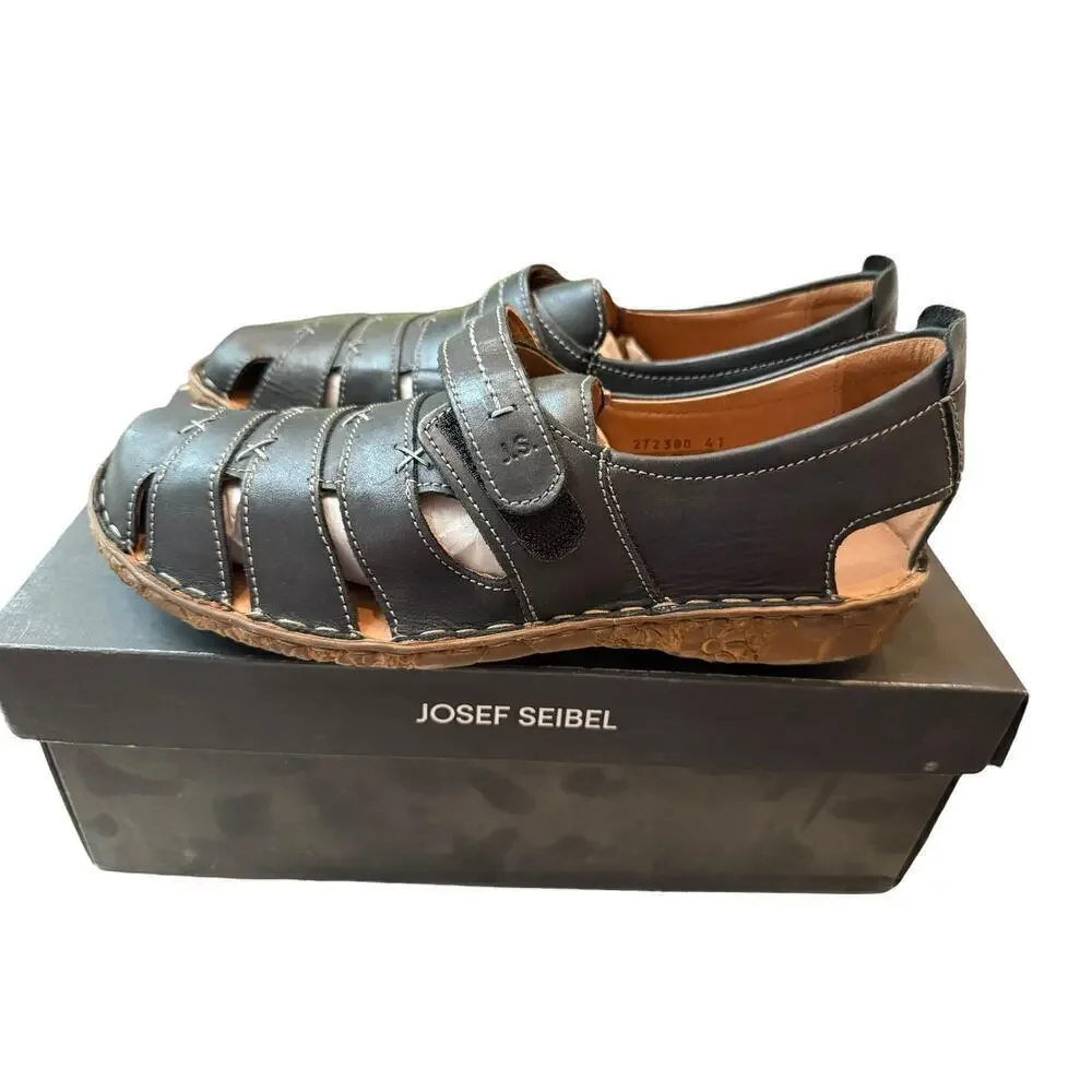 Josef Seibel Women's Black Pulse Rosalie 45 Europian Leather Shoes Size 10.5